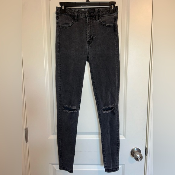 American Eagle super high-rise stretch X ripped skinny jeans jeggings - Picture 1 of 7